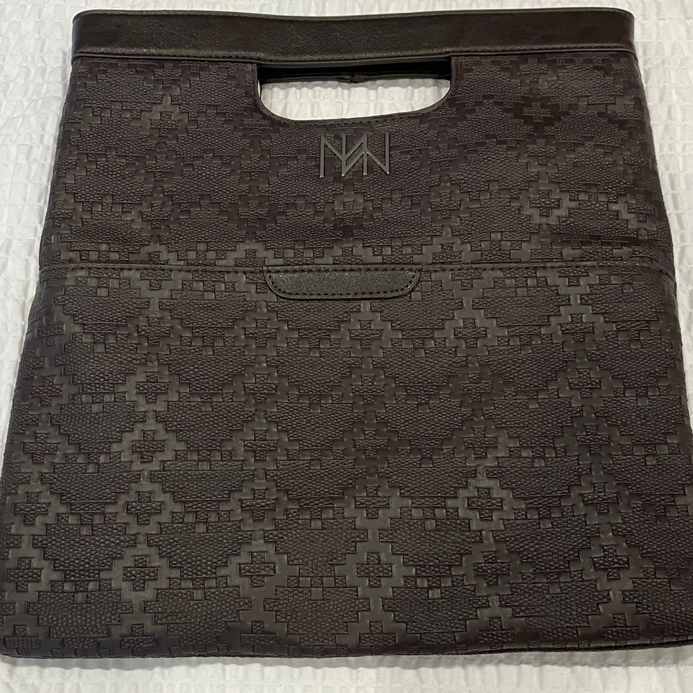 Elegant Miche dark brown clutch bag